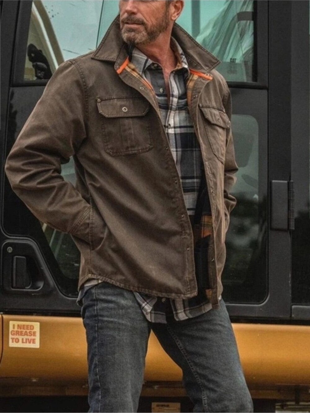 Legendary Whitetails Waxed Jacket Men's XL Journeyman Flannel Lined Snap Up